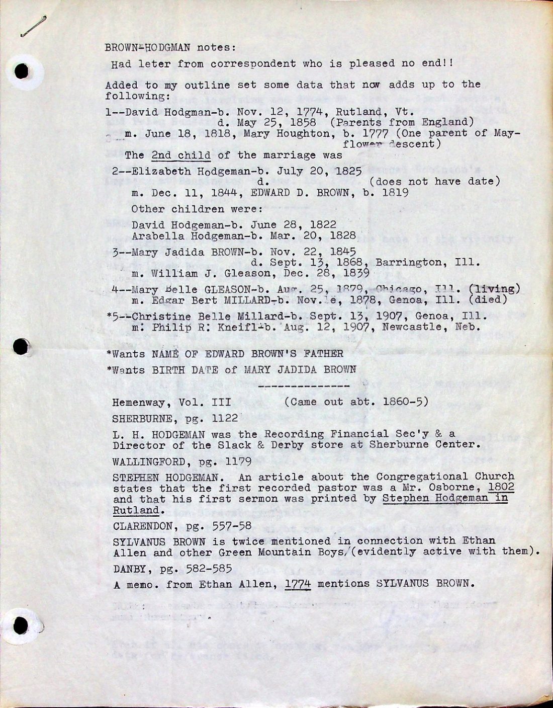 BROWN notes 1